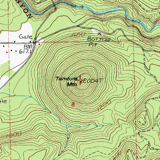Topographic Map of Tumtum Mountain, WA