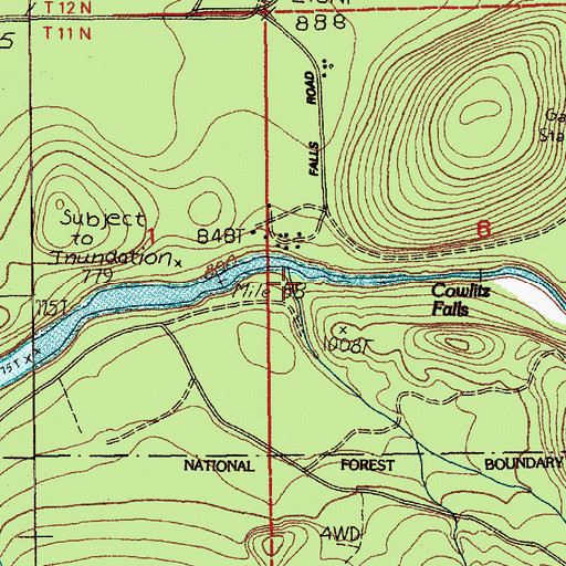 Topographic Map of Tumwater Creek, WA