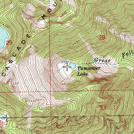 Topographic Map of Tumwater Lake, WA