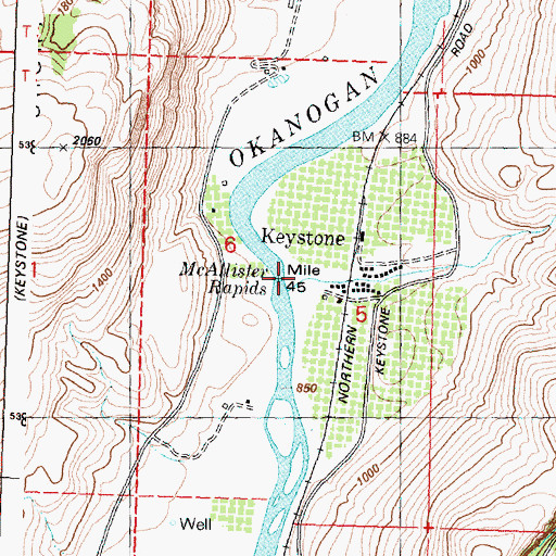 Topographic Map of Tunk Valley, WA