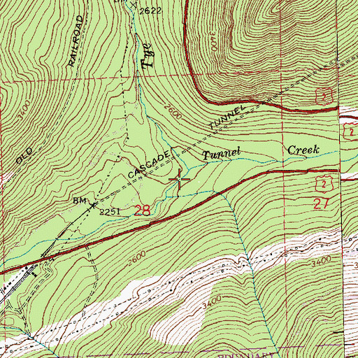 Topographic Map of Tunnel Creek, WA