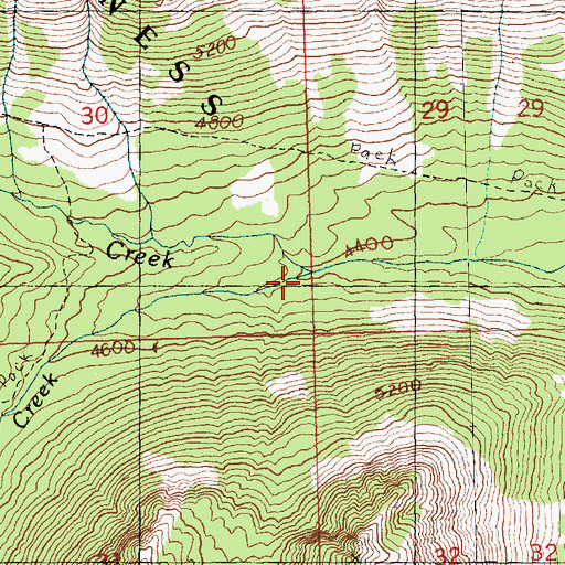 Topographic Map of Turnpike Creek, WA