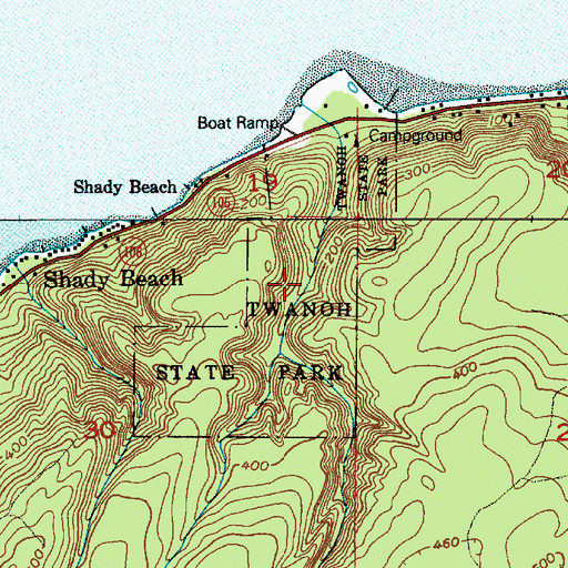 Topographic Map of Twanoh State Park, WA