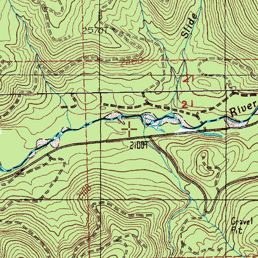 Topographic Map of Twentyeight Mile Creek, WA