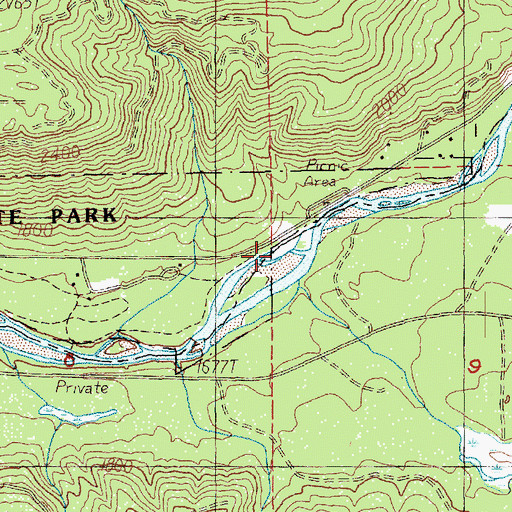Topographic Map of Twin Creeks Guard Station, WA