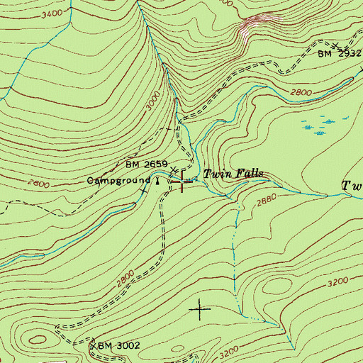 Topographic Map of Twin Falls, WA