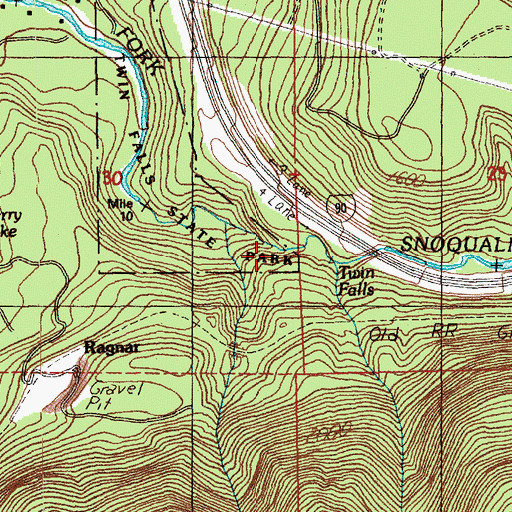 Topographic Map of Twin Falls, WA