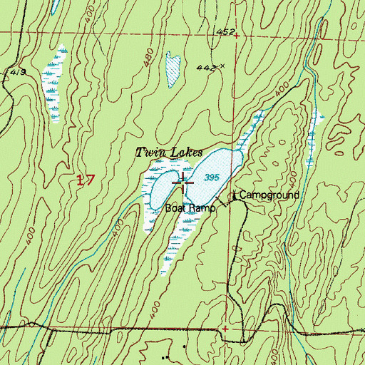 Topographic Map of Twin Lakes, WA
