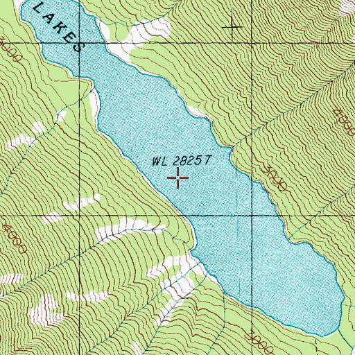 Topographic Map of Twin Lakes, WA
