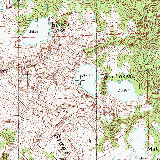 Topographic Map of Twin Lakes, WA