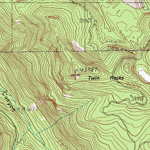 Topographic Map of Twin Rocks, WA