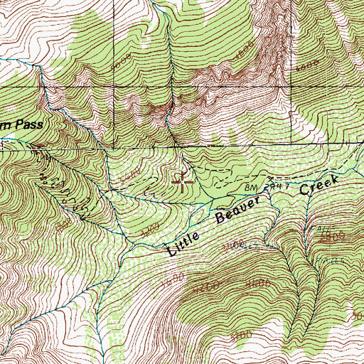Topographic Map of Twin Rocks Shelter (historical), WA