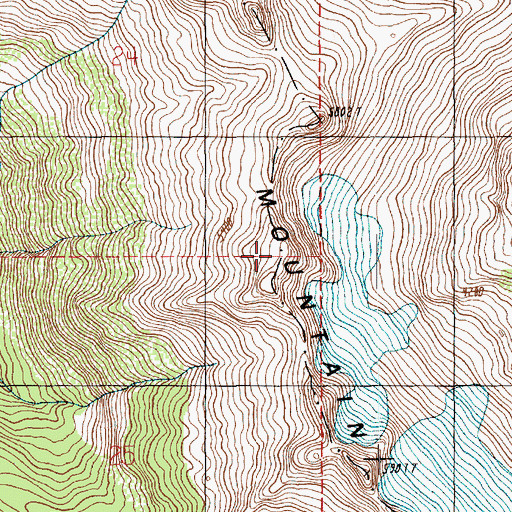 Topographic Map of Twin Sisters Mountain, WA
