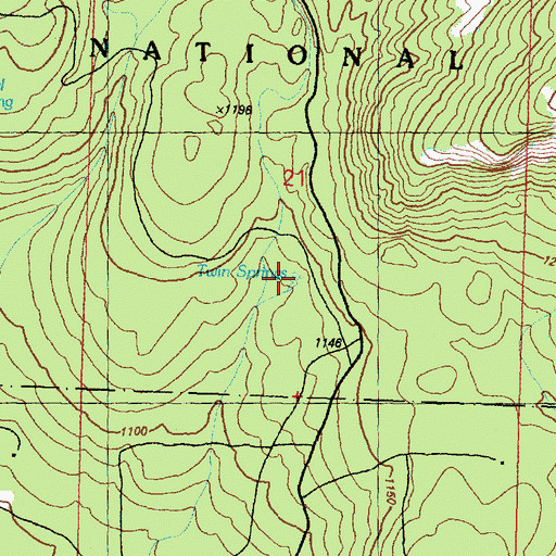 Topographic Map of Twin Springs, WA