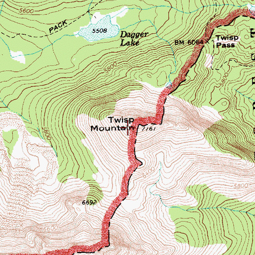 Topographic Map of Twisp Mountain, WA