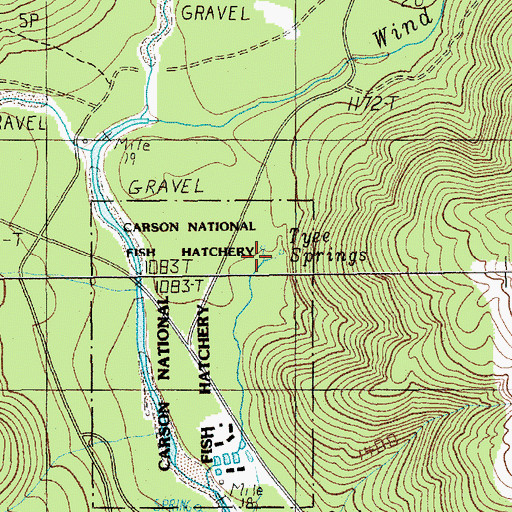 Topographic Map of Tyee Springs, WA