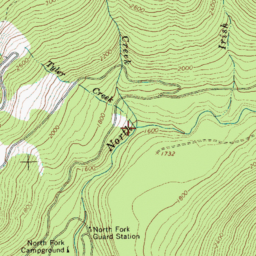 Topographic Map of Tyler Creek, WA
