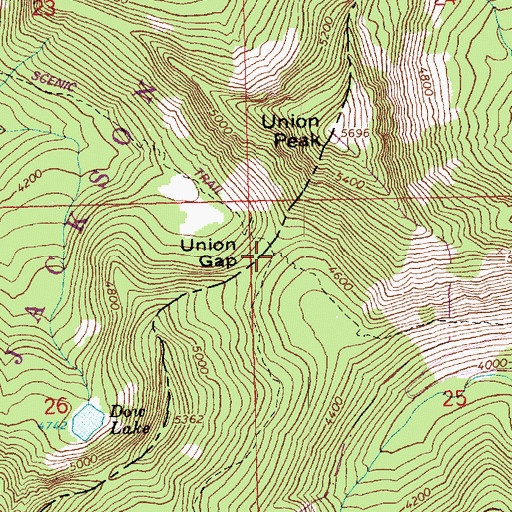 Topographic Map of Union Gap, WA