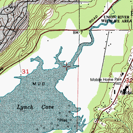 Topographic Map of Union River, WA