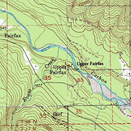 Topographic Map of Upper Fairfax, WA