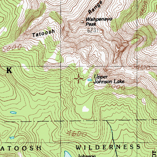 Topographic Map of Upper Johnson Lake, WA