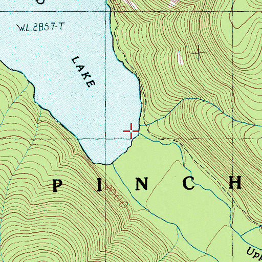 Topographic Map of Upper Lake Creek, WA
