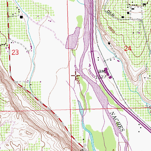 Topographic Map of Upper Naches Valley, WA