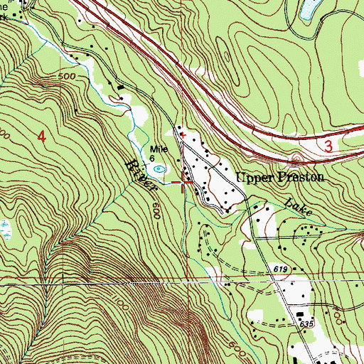 Topographic Map of Upper Preston, WA