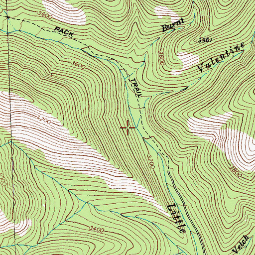 Topographic Map of Valentine Creek, WA