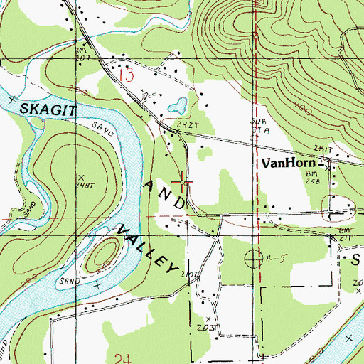 Topographic Map of Van Horn, WA