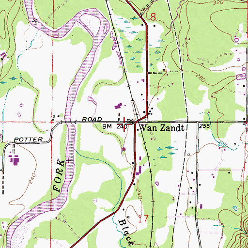Topographic Map of Van Zandt, WA