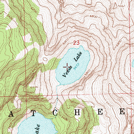 Topographic Map of Venus Lake, WA