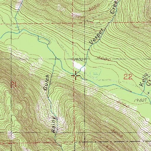 Topographic Map of Vesper Creek, WA