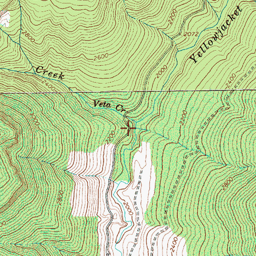 Topographic Map of Veta Creek, WA