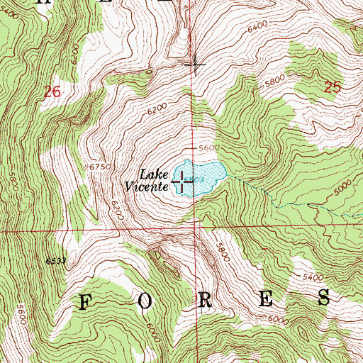 Topographic Map of Lake Vicente, WA