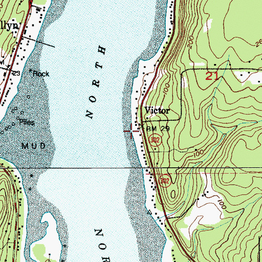 Topographic Map of Victor, WA