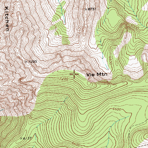 Topographic Map of Vie Mountain, WA