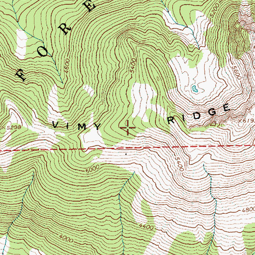 Topographic Map of Vimy Ridge, WA