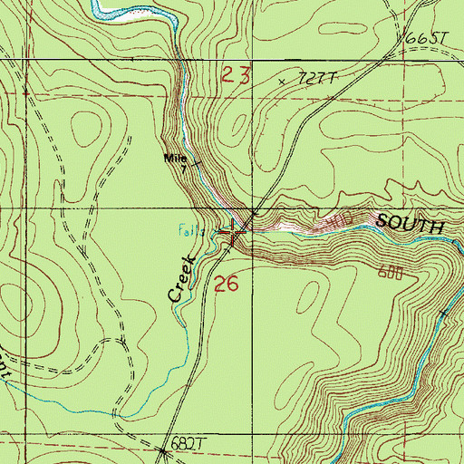 Topographic Map of Vincent Creek, WA