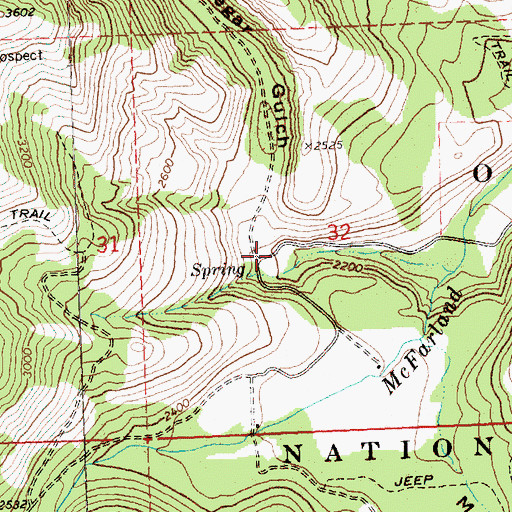 Topographic Map of Vinegar Gulch, WA