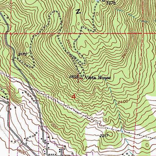 Topographic Map of Vista House, WA