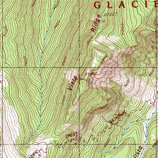Topographic Map of Vista Ridge, WA