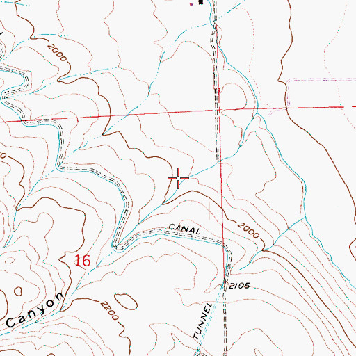 Topographic Map of Wagner Canyon, WA