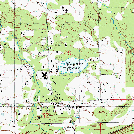 Topographic Map of Wagner Lake, WA