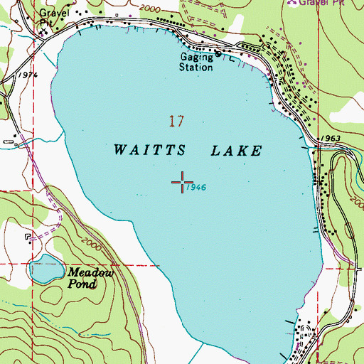 Topographic Map of Waitts Lake, WA