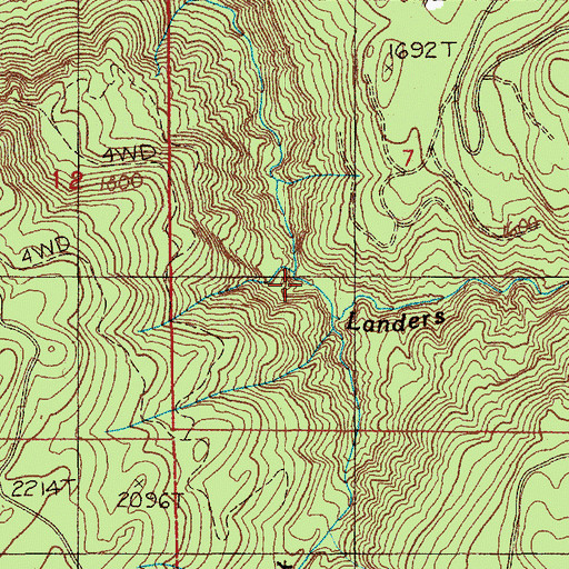 Topographic Map of Wakeawasis Creek, WA