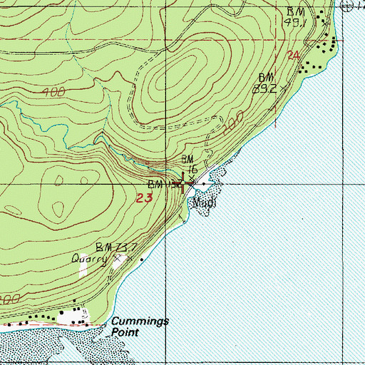 Topographic Map of Waketickeh Creek, WA