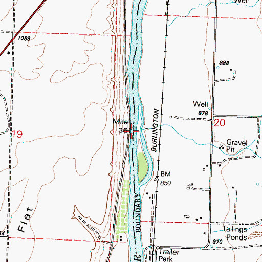 Topographic Map of Wanacut Creek, WA