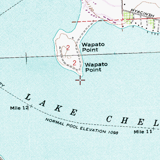 Topographic Map of Wapato Point, WA