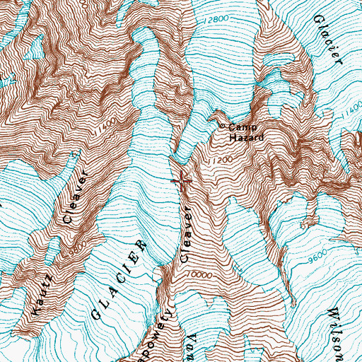 Topographic Map of Wapowety Cleaver, WA